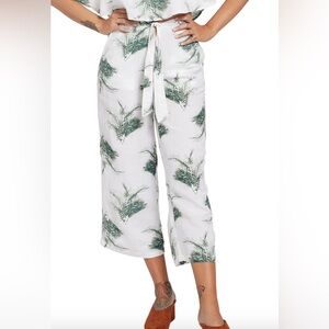 stone row Tropi Twist Tie Waist Linen Pants Medium NWOT RETAIL 68$